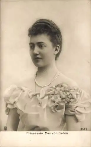 Ak Prinzessin Max von Baden, Maria-Luise von Hannover-Cumberland, Portrait, RPH 7495