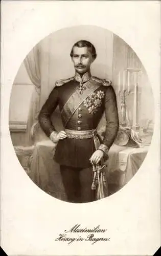 Ak Maximilian, Herzog in Bayern, Portrait in Uniform, Orden