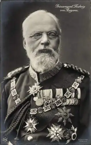 Ak Prinzregent Ludwig von Bayern, Portrait, Uniform, Orden