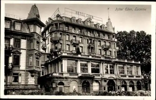 Ak Lucerne Luzern Stadt Schweiz, Hotel Eden