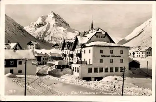 Ak Galtür in Tirol, Hotel Fluchthorn, Ballunspitze