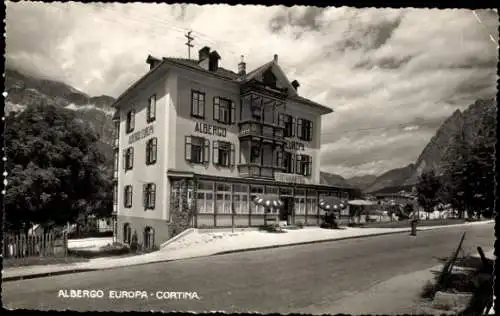 Ak Cortina d'Ampezzo Veneto, Hotel Albergo-Europa