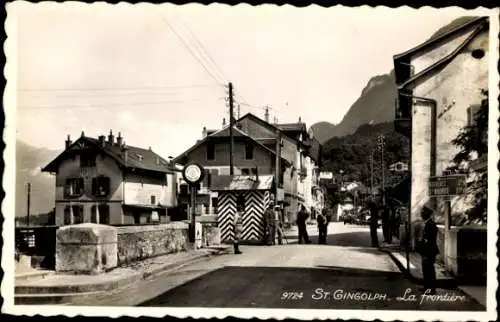 Ak Saint Gingolph Kanton Wallis Schweiz, Grenze
