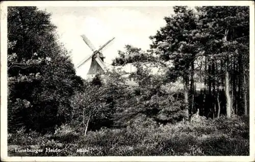 Ak Buchholz in der Nordheide, Windmühle