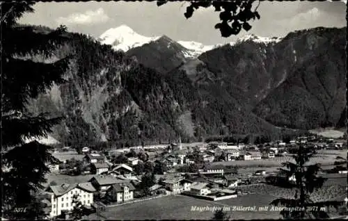 Ak Mayrhofen im Zillertal Tirol, Panorama, Ahornspitze