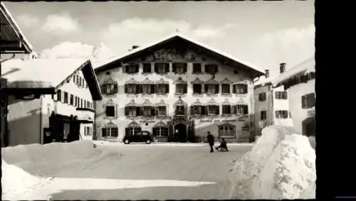 Ak Reutte in Tirol, Gasthof, Schneeansicht
