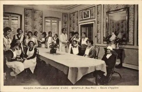 Ak Benfeld Elsass Bas Rhin, Maison Familiale Jeanne d'Arc, Hygiene-Kursus