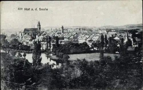 Ak Hof an der Saale Oberfranken Bayern, Gesamtansicht