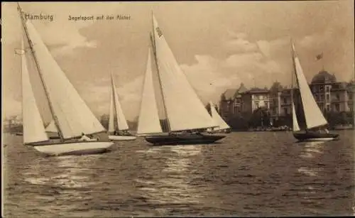 Ak Hamburg, Segelsport auf der Alster