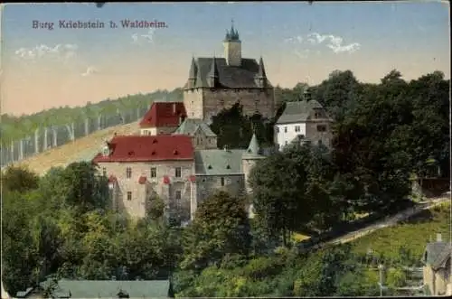 Ak Kriebstein in Sachsen, Burg Kriebstein bei Waldheim