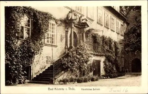 Ak Bad Köstritz Thüringen, Fürstliches Schloss, Treppe