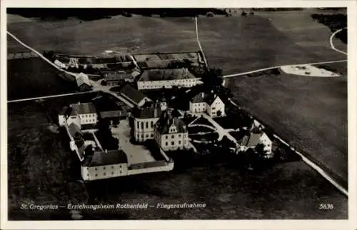 Ak Rothenfeld Andechs am Ammersee, St. Gregorius, Erziehungsheim, Luftaufnahme