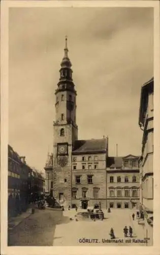 Ak Görlitz in der Lausitz, Untermarkt, Rathaus
