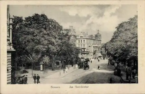 Ak Hansestadt Bremen, Am Heerdentor, Litfaßsäule