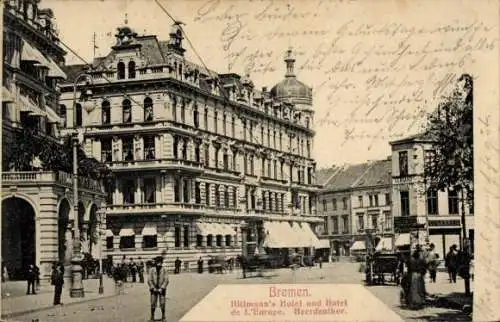 Ak Hansestadt Bremen, Hillmanns Hotel, Hotel de l'Europe, Heerdenthor