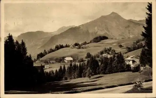 Ak Thonon les Bains Haute Savoie, Vue sur la dent d'Oche