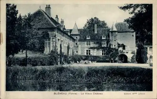 Ak Bléneau Yonne, altes Schloss