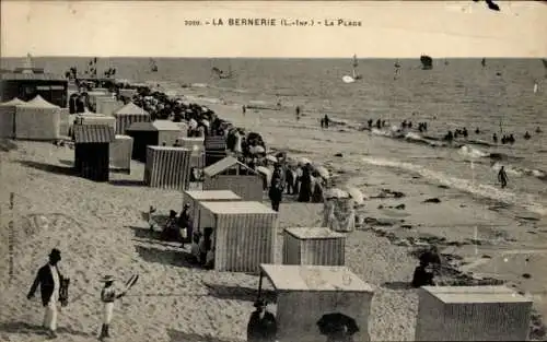 Ak La Bernerie en Retz Loire Atlantique, Strand