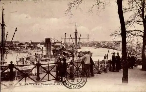 Ak Nantes Loire Atlantique, Hafen, Panorama