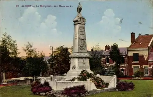 Ak Albert Somme, Kriegerdenkmal