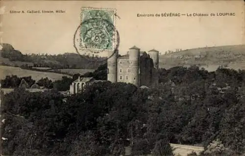 Ak Sévérac le Chateau Aveyron, Schloss Loupiac