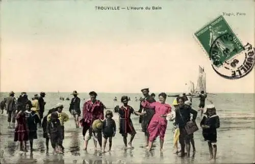 Ak Trouville Calvados, Heure du Bain