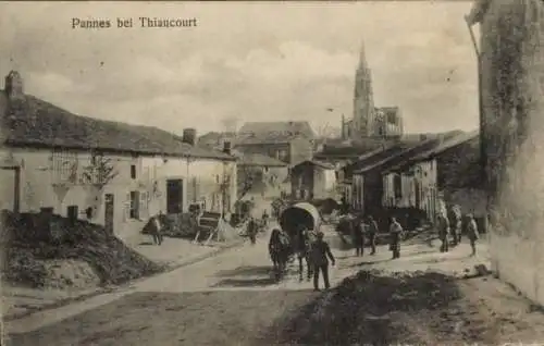 Ak Pannes Meurthe et Moselle, Straßenpartie, Kutsche