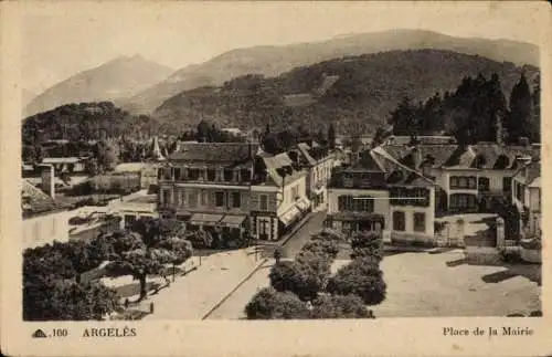 Ak Argelès Gazost Hautes Pyrénées, Place de la Mairie