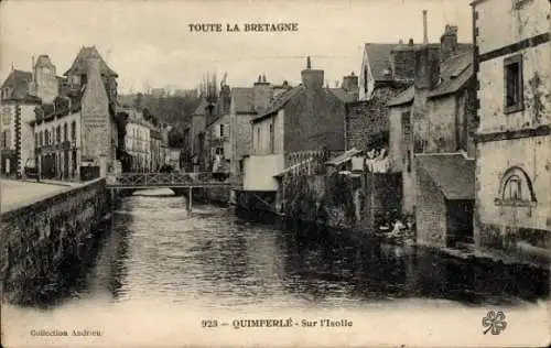 Ak Quimperlé Finistère, Sur l'Isolle