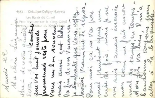 Ak Châtillon Coligny Loiret, Bords du Canal