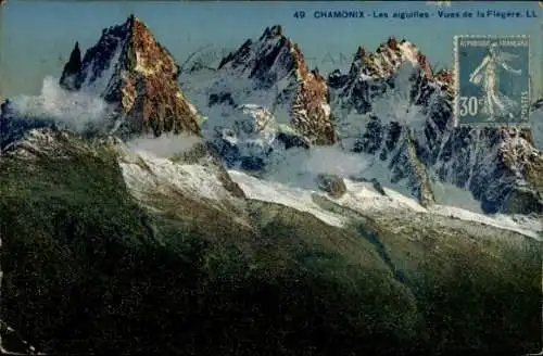 Ak La Flégère Chamonix Mont Blanc Haute Savoie, Les aiguilles, Vues de la Flegere