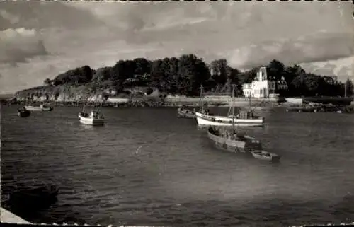 Ak Tréboul Douarnenez Finistère, Vue sur l'Ile Tristan