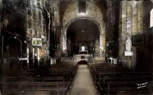 Ak Saintes Maries de la Mer Bouches du Rhone, Innenansicht Kirche Forteresse