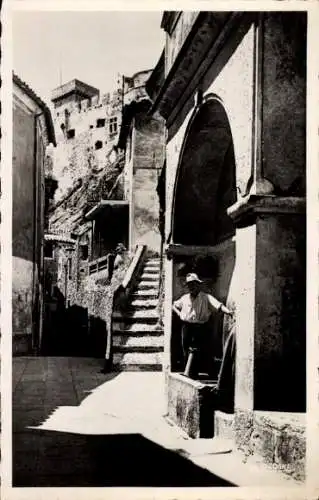 Ak Roquebrune Cap Martin Alpes-Maritimes, Rue de la Fontaine