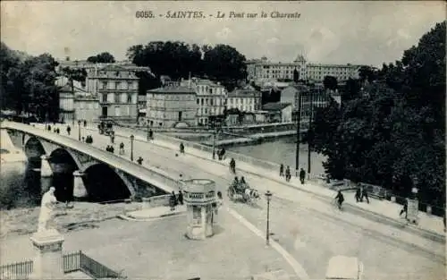 Ak Saintes Charente-Maritime, Pont sur la Charente