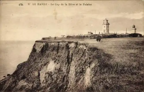 Ak Le Havre Seine Maritime, Cap de la Heve und la Falaise