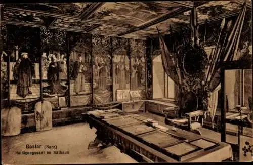 Ak Goslar am Harz, Rathaus, Huldigungssaal