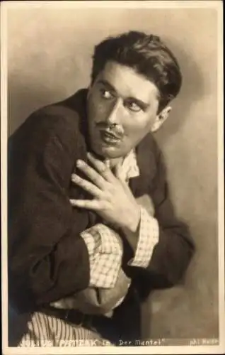Ak Opernsänger Julius Patzak, Der Mantel, Portrait