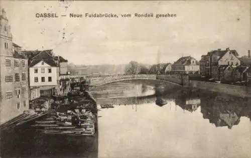 Ak Kassel in Hessen, Neue Fuldabrücke, Blick vom Rondell