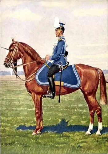Künstler Ak Merté, Oskar, Litthauisches Ulanen-Regiment Nr. 12