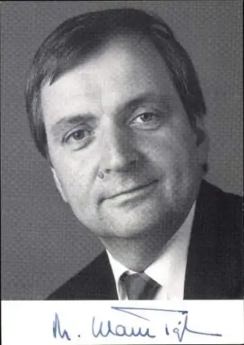 Ak Politiker Klaus Töpfer, Bundesminister für Umwelt, Portrait, Autogramm