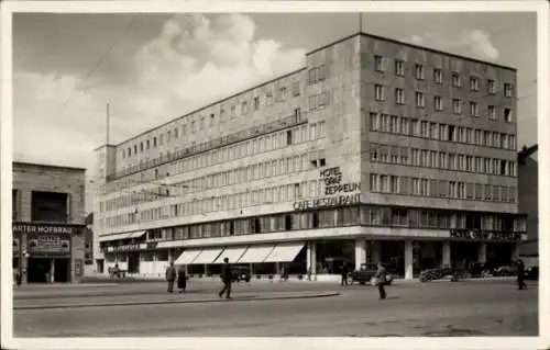 Ak Stuttgart in Württemberg, Hotel Graf Zeppelin, Straßenpartie