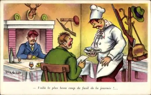 Künstler Ak Lechat, Elie, Hier ist die schönste Aufnahme des Tages