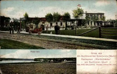 Ak Alt Buchhorst Grünheide in der Mark, Waldschänke, Peetzsee