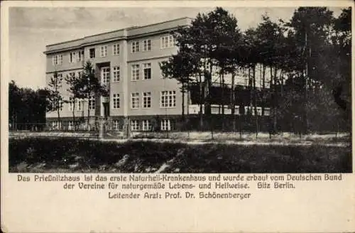 Ak Mahlow in Brandenburg, Prießnitzhaus, Naturheil-Krankenhaus