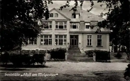 Ak Ostseebad Ahlbeck Heringsdorf auf Usedom, Gaststätte Idyll am Wolgastsee