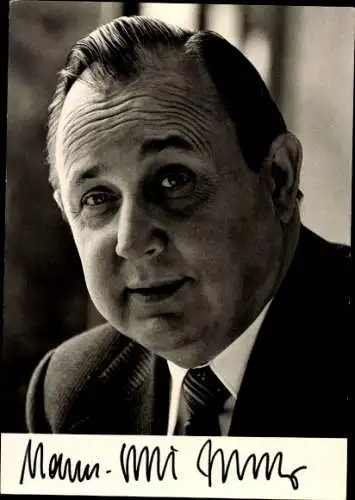 Ak Politiker Hans-Dietrich Genscher, Portrait, Autogramm