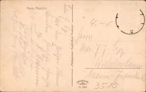 Ak Hann. Münden in Niedersachsen, Gesamtansicht