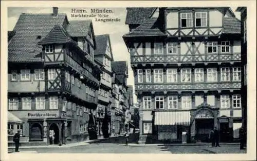 Ak Hann. Münden in Niedersachsen, Marktstraße, Langestraße