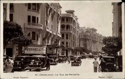 Ak Casablanca Marokko, Rue de Marseile